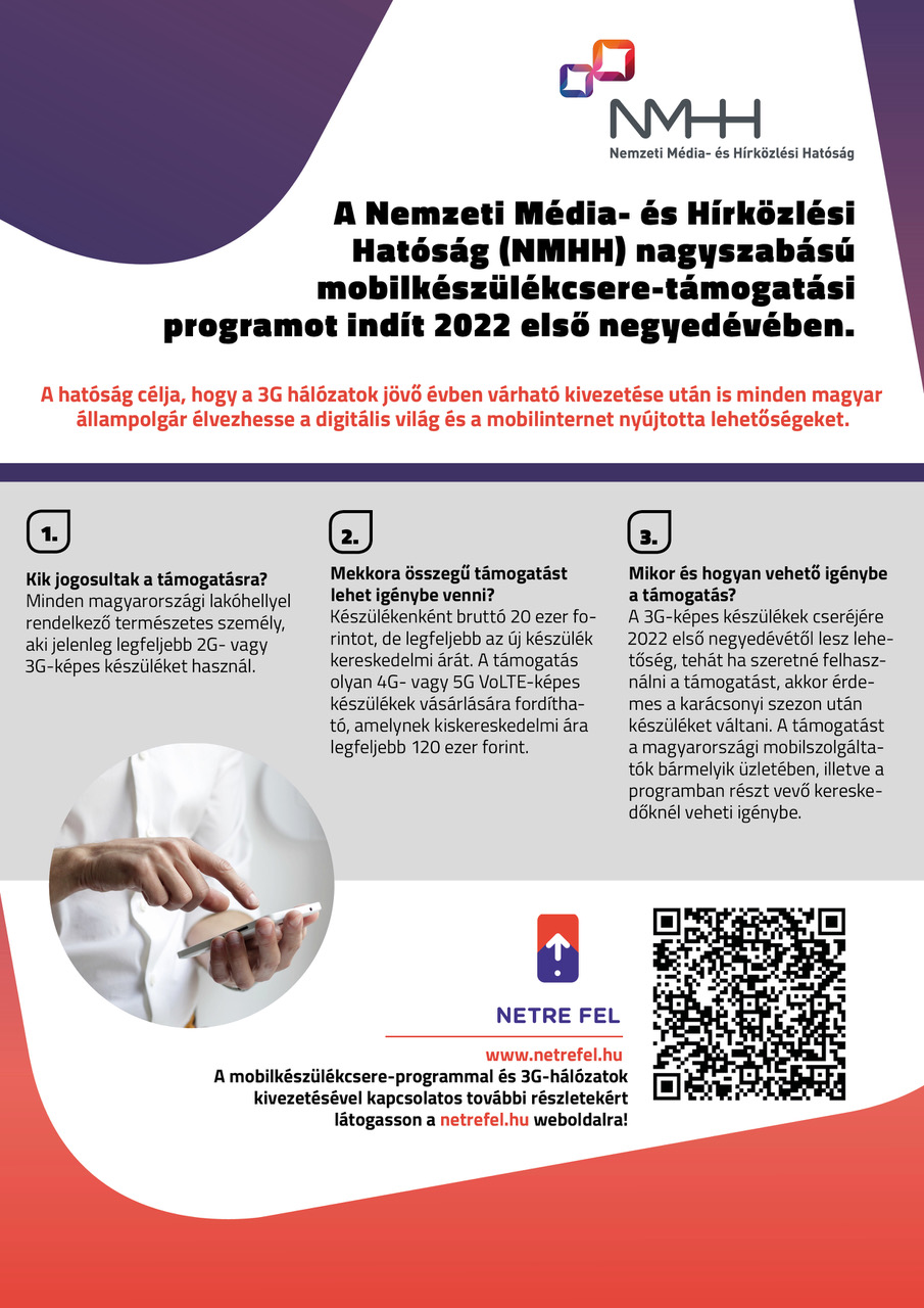 Mobilkészülékcsere-támogatási programot indít az NMHH